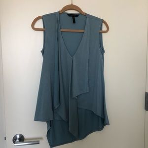 BCBGMAXAZRIA Draped Asymmetrical Hem Tank